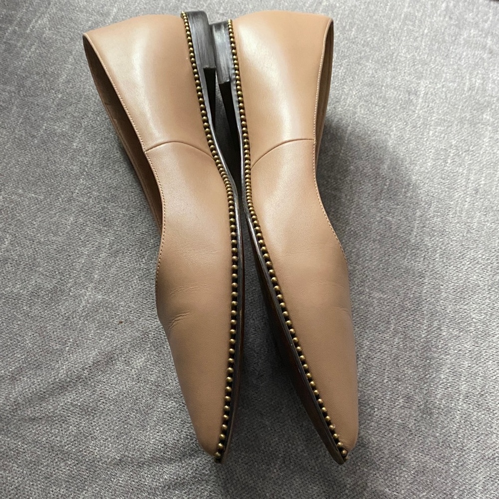 Coach Classic Pointed Toe Nude Flats Size 10 - Picture 4 of 8